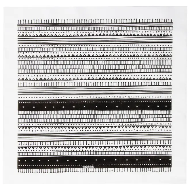GUARDANAPO 39 CM X 39 CM PACOTE COM 20 PEÇAS MIREMBA - BRANCO/PRETO - Foto 3