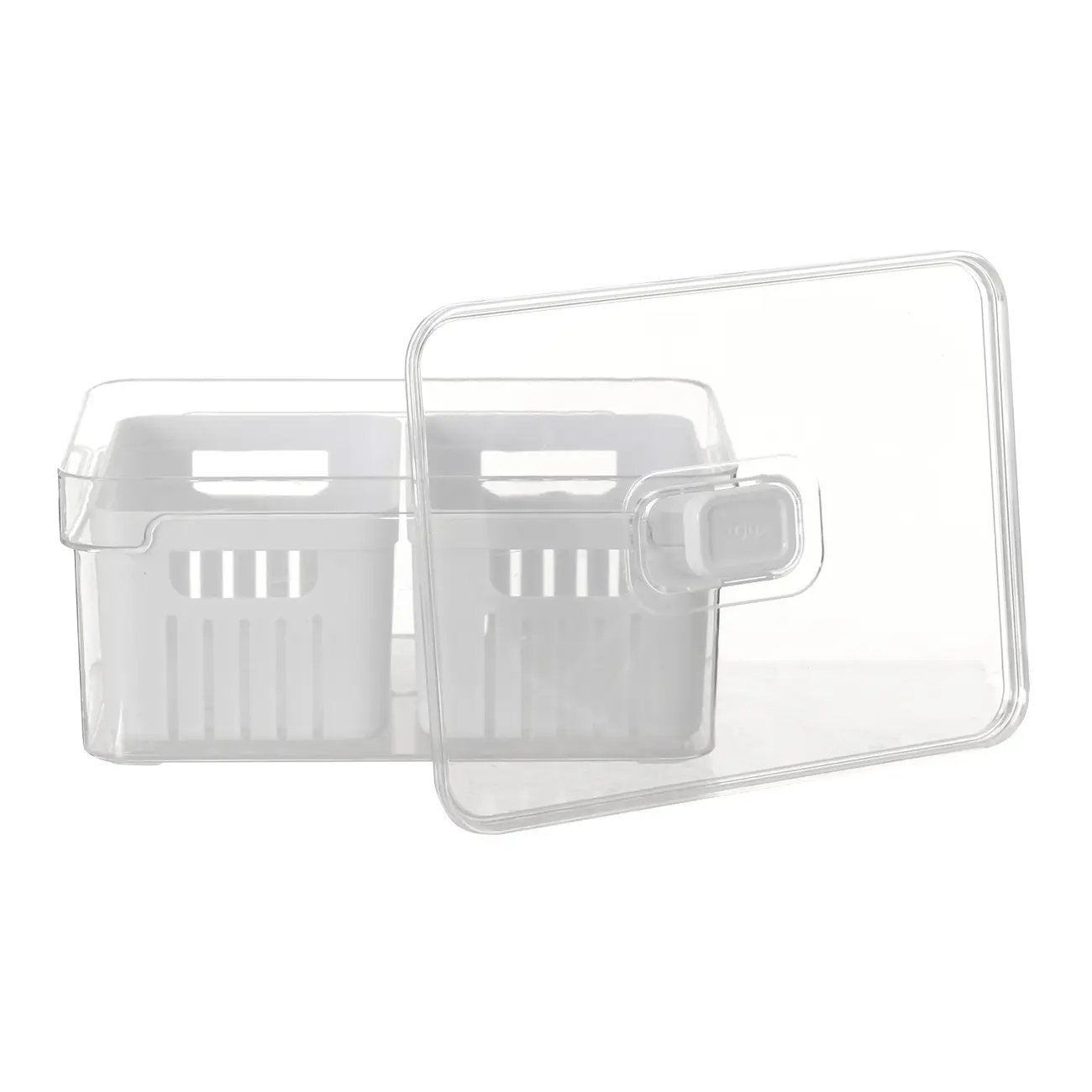 ORGANIZADOR COM 2 CESTOS PRACTICAL FRIDGE - INCOLOR/BRANCO - Foto 4