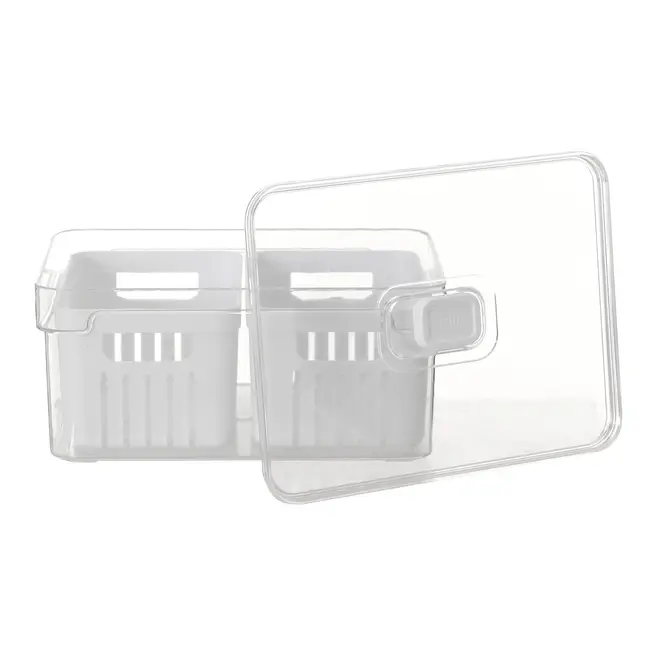 ORGANIZADOR COM 2 CESTOS PRACTICAL FRIDGE - INCOLOR/BRANCO - Foto 4