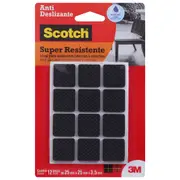 PROTETETOR ANTIDESLIZANTE QUADRADO MÉDIO 2,5 CM X 2,5 CM COM 12 3M - PRETO - Foto 2