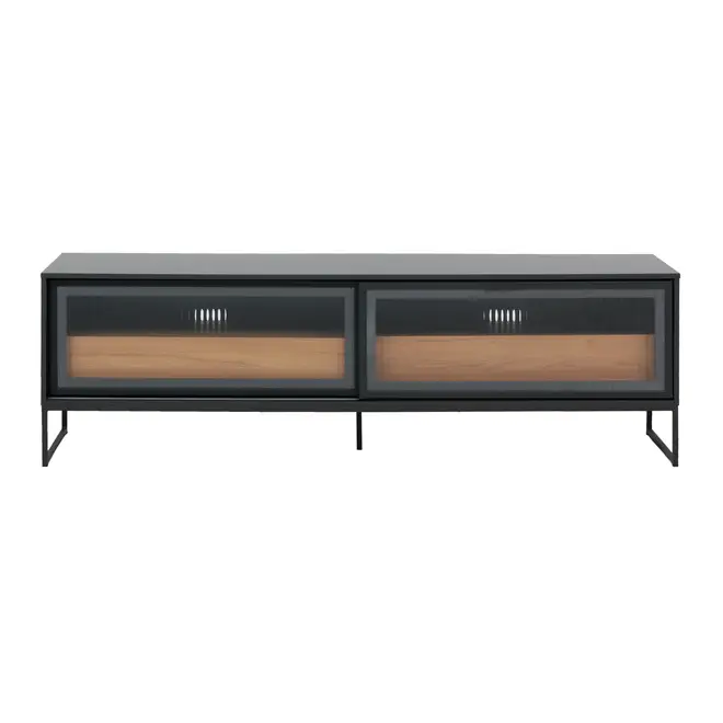 RACK 2 PORTAS DE CORRER/2 GAVETAS 1,80 M X 45 CM STREET - KONKRET/INCOLOR - Foto 1