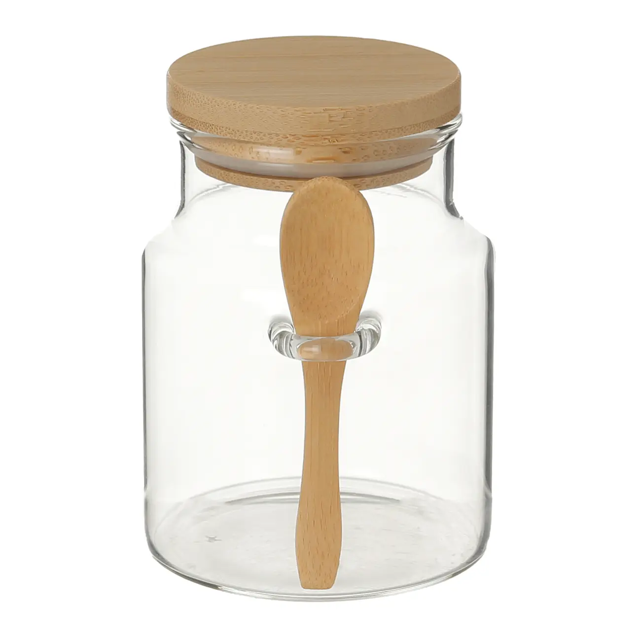 POTE 350 ML BAMBOO BORO - INCOLOR/BAMBU - Foto 1