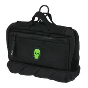 NÉCESSAIRE PARA VIAGEM CAVEIRA - PRETO/VERDE FLUOR - Foto 2