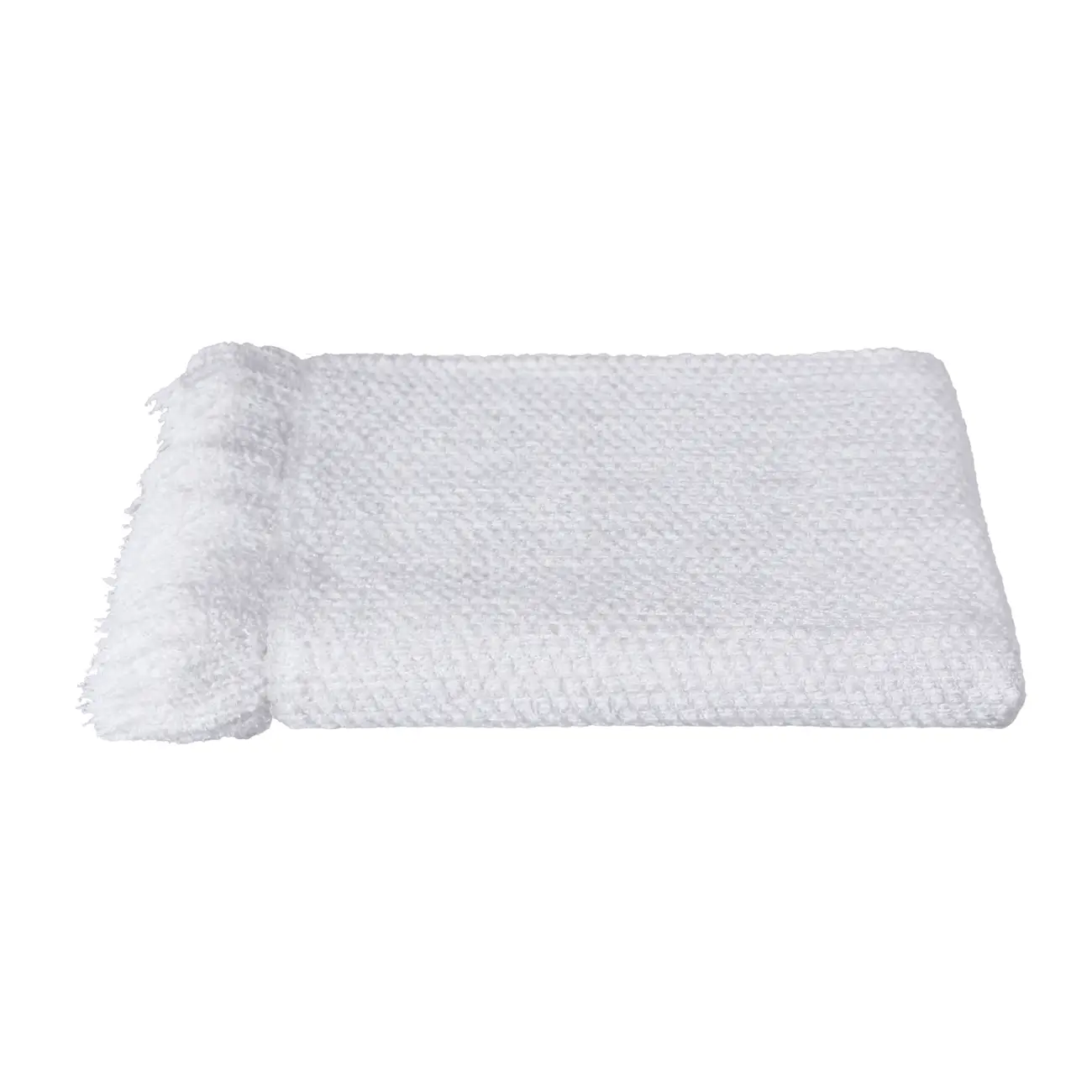 MANTA PARA SOFÁ C/FRANJAS 1,40 M X 1,60 M BLANC - OFF WHITE - Foto 1