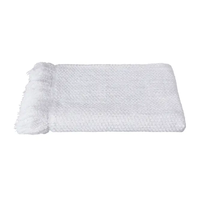MANTA PARA SOFÁ C/FRANJAS 1,40 M X 1,60 M BLANC - OFF WHITE - Foto 1