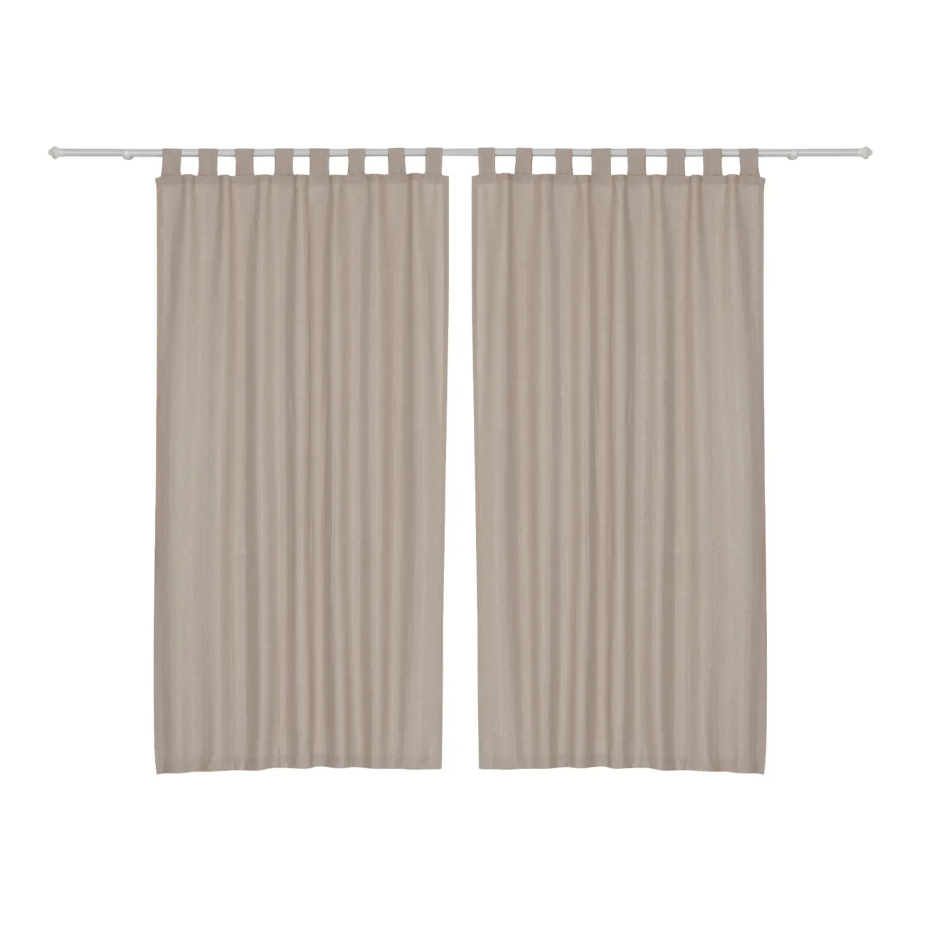 CORTINA 2 PEÇAS 1,30 M X 2,30 M SACAS - NATURAL - Foto 1