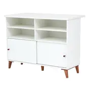 BALCÃO 2 PORTAS DE CORRER 1,20 M X 60 CM LIN - BRANCO/NOZES - Foto 4