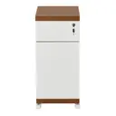 FREIJÓ/BRANCO - GAVETEIRO PARA ESCRITÓRIO 1 GAVETA/1 PORTA FIND