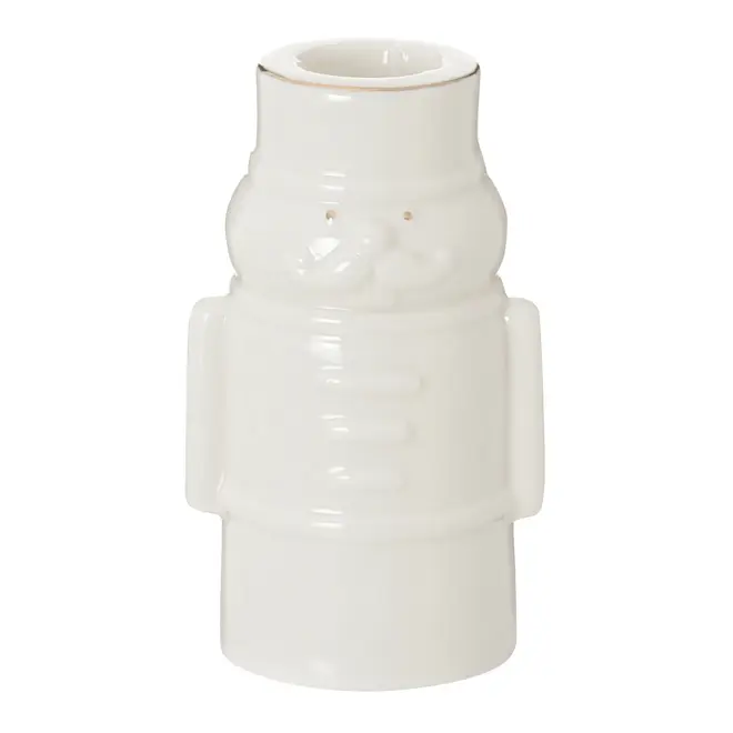 CASTIÇAL SOLDADINHO VILAREJO NOEL 10 CM - CREAM/OURO - Foto 1