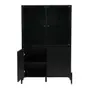 CRISTALEIRA 4 PORTAS 90X139 RIBS - PRETO/INCOLOR - Foto 4
