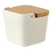 SALEIRO COM TAMPA 9 CM AREIAL - BRANCO/BAMBU - Foto 4