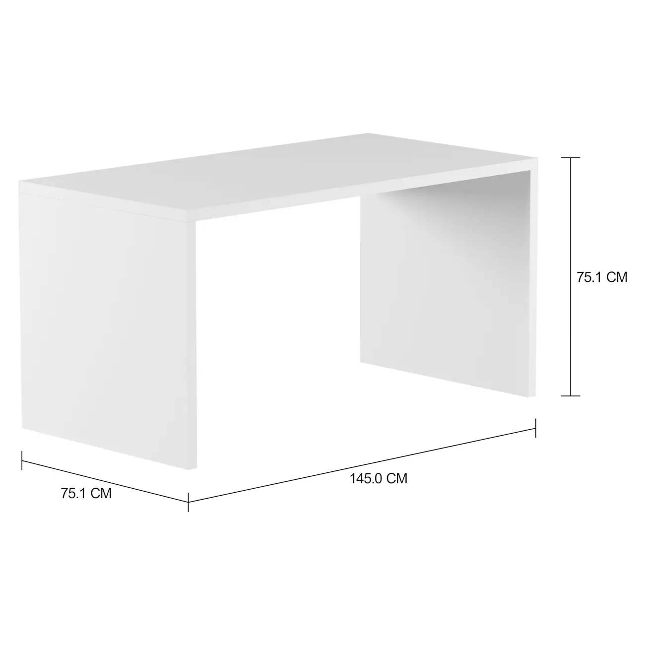MESA 1,45 M X 75 CM FIND OFFICE - BRANCO - Foto 2