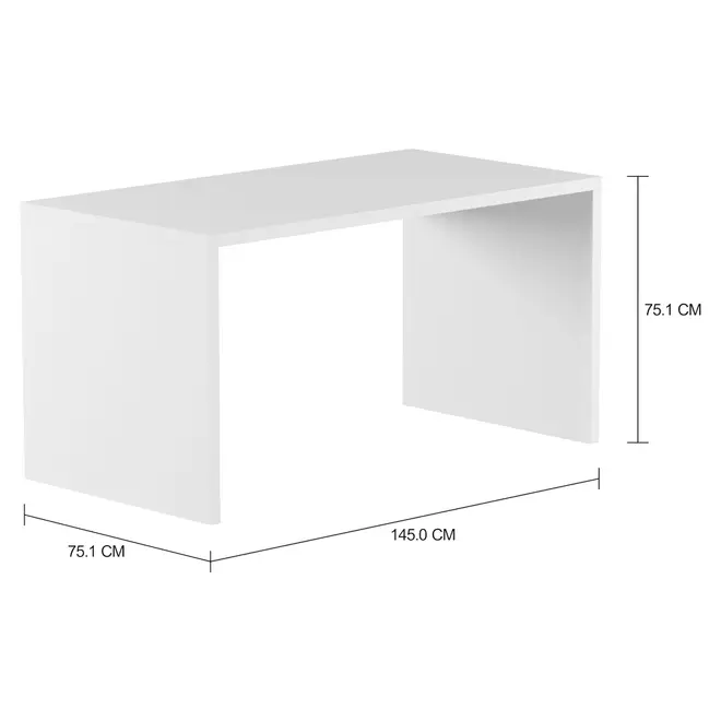 MESA 1,45 M X 75 CM FIND OFFICE - BRANCO - Foto 2