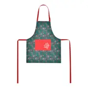 KIT AVENTAL COM LUVA DE FORNO HOHO HOME - VERMELHO HINDU/ENGLISH GREEN - Foto 2