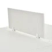 CONJUNTO COM 2 TAMPOS E 1 DIVISÓRIA DE MADEIRA PARA ESTAÇÃO DE TRABALHO DUPLA 1,20 M X 1,30 M METRIC - GRANILITE/BRANCO - Foto 4