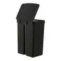 LIXEIRA DUPLA COM PEDAL 30 L TRIUM - PRETO/CINZA - Foto 7