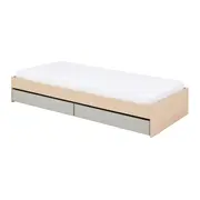 CAMA SOLTEIRO 2 GAVETAS 88 CM YOUNG - NATURAL WASHED/FLANDRES - Foto 2