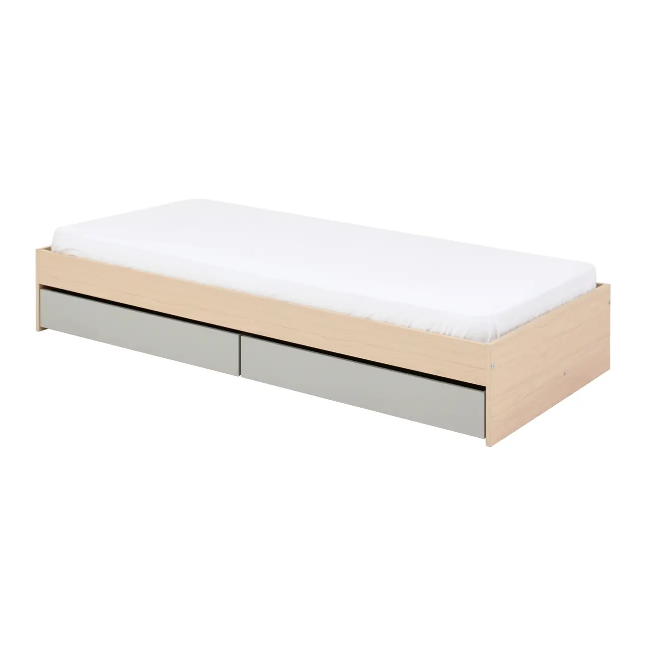 CAMA SOLTEIRO 2 GAVETAS 88 CM YOUNG - NATURAL WASHED/FLANDRES - Foto 2
