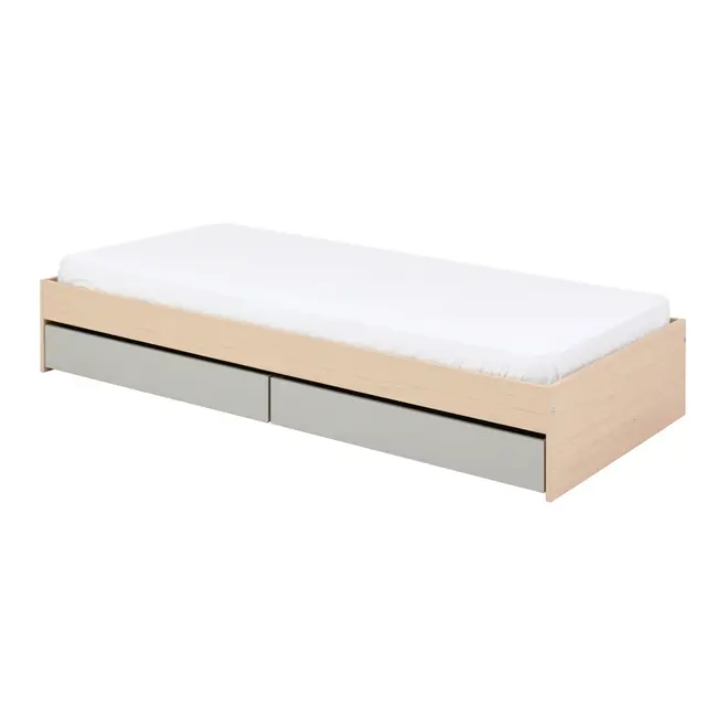 CAMA SOLTEIRO 2 GAVETAS 88 CM YOUNG - NATURAL WASHED/FLANDRES - Foto 2