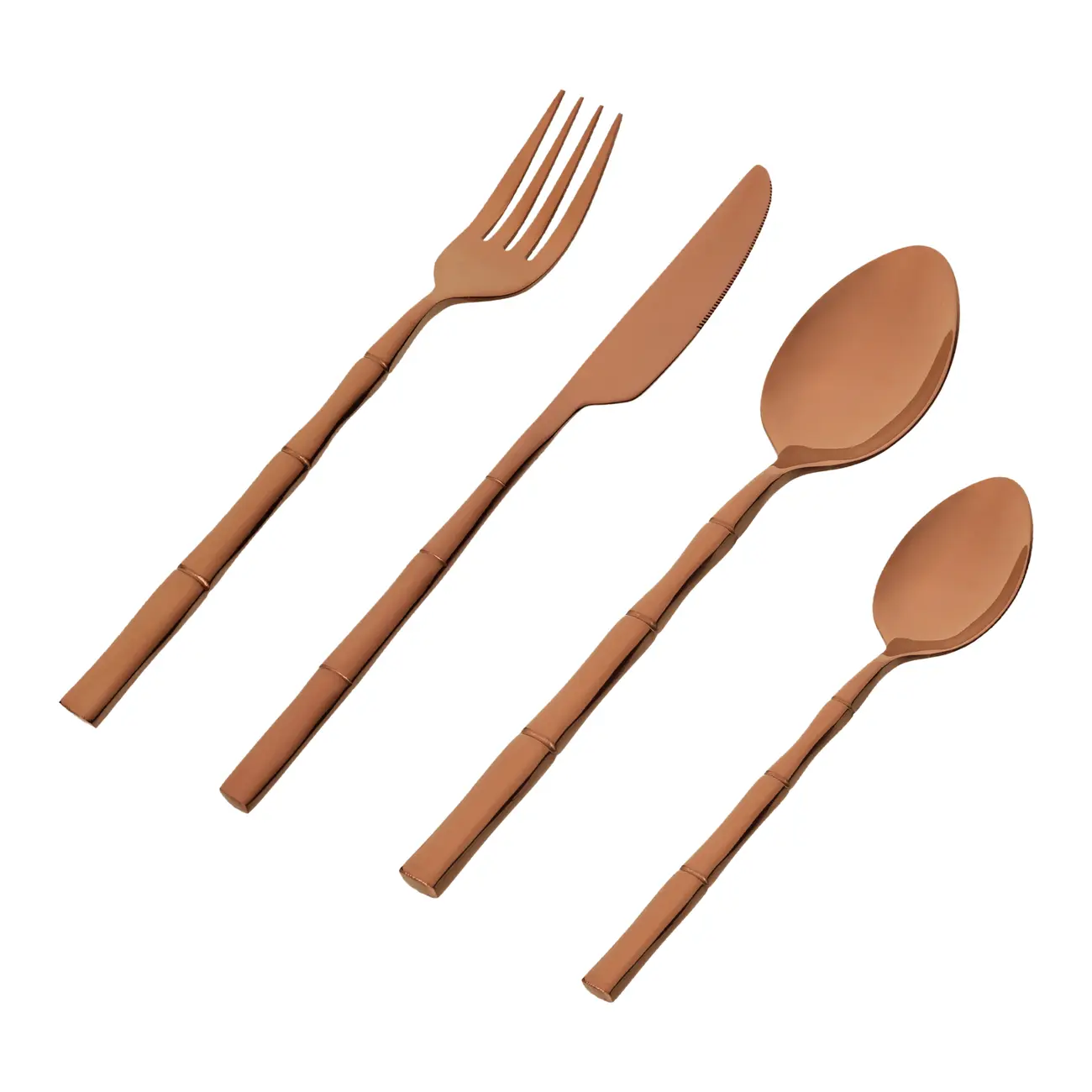 FAQUEIRO 24 PEÇAS PARA 6 PESSOAS TAQUARA STEEL LUXY - COBRE - Foto 2