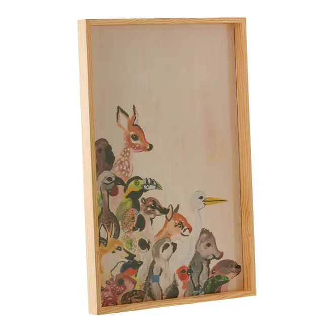 QUADRO 50 CM X 33 CM VIDA LIVRE II - PINUS NATURAL/MULTICOR - Foto 2