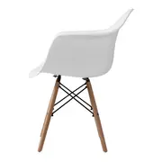 CADEIRA COM BRAÇOS EASY WOOD - FAIA/BRANCO - Foto 3