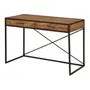 ESCRIVANINHA 2 GAVETAS 1,20 M X 52 CM STEAM TRUNK - CASTANHO/ENCERADO CASTANHO - Foto 2