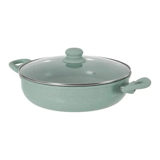 PANELA INDUÇÃO WOK COM TAMPA 28 CM CHEF - SÁLVIA/INCOLOR - Foto 2