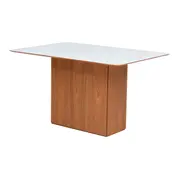 MESA DE JANTAR 1,30 M X 90 CM ECKE - FREIJÓ/BRANCO - Foto 3