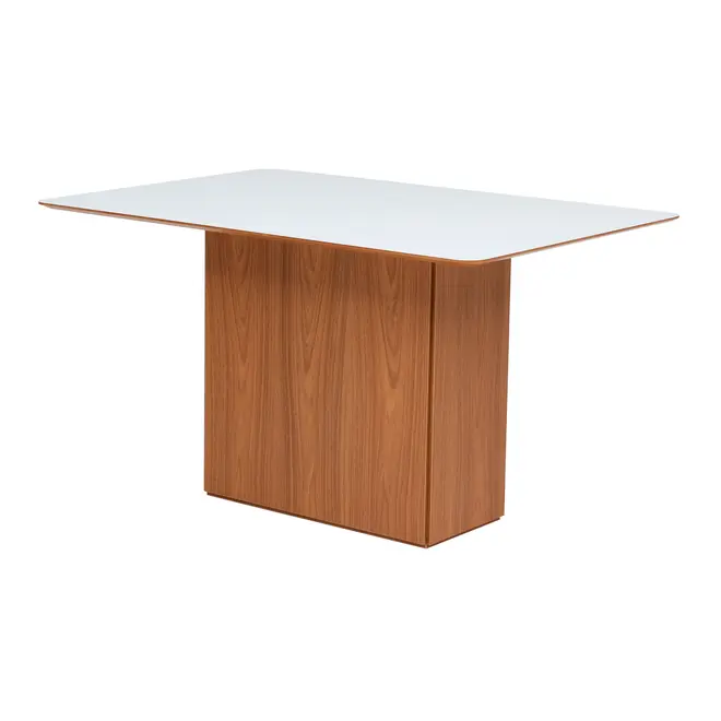 MESA DE JANTAR 1,30 M X 90 CM ECKE - FREIJÓ/BRANCO - Foto 3