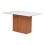 MESA DE JANTAR 1,30 M X 90 CM ECKE - FREIJÓ/BRANCO - Foto 3