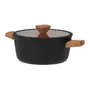 CAÇAROLA INDUÇÃO 24 CM NORMA - TERRACOTA/PRETO - Foto 1