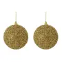 KIT COM 2 PINGENTES BOLA SHINE 10 CM CELEBRATION - OURO - Foto 1