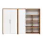 CONJUNTO ARMÁRIO 3 PORTAS C/ESTANTE BOSS - OAK TAMMI/BRANCO - Foto 1
