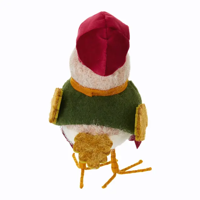 ADORNO PÁSSARO COM CACHECOL 20 CM SANTA ROCKS - MUSGO/MULTICOR - Foto 5