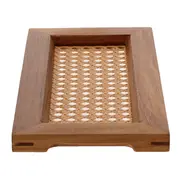 BANDEJA COM PALHINHA 29 CM X 14 CM ACÁCIA - ACÁCIA - Foto 4