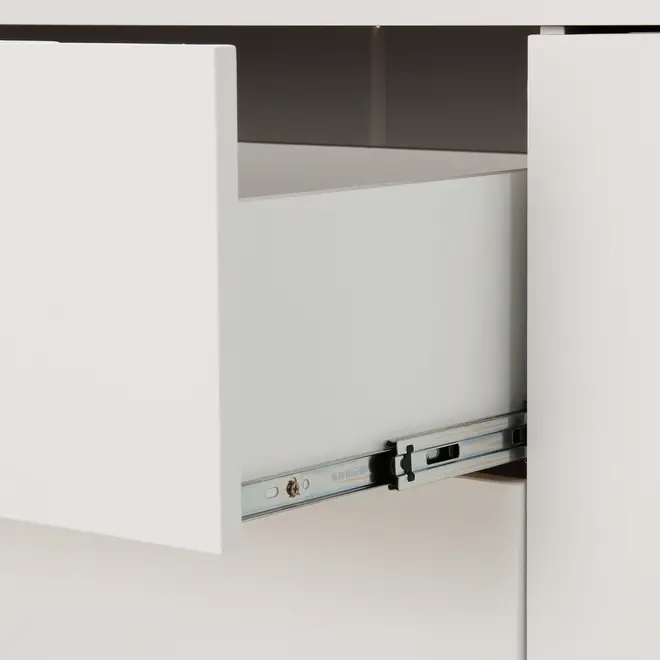 CÔMODA 3 GAVETAS/1 PORTA 1,36 M X 45 CM DULCE - BRANCO/NATURAL WASHED - Foto 9