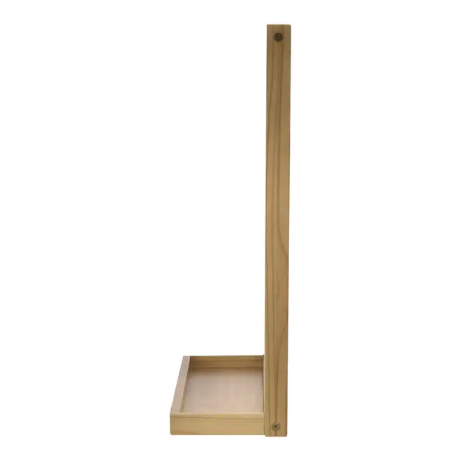 ESPELHO DE BANHEIRO COM PRATELEIRA 80 CM X 62 CM SPAZ - AMÊNDOA/PRATA - Foto 3