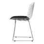 CADEIRA COM ALMOFADA BERTOIA - CROMADO/PRETO - Foto 3