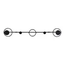 CABIDEIRO DE PAREDE COM 5 GANCHOS HOOP HOOK