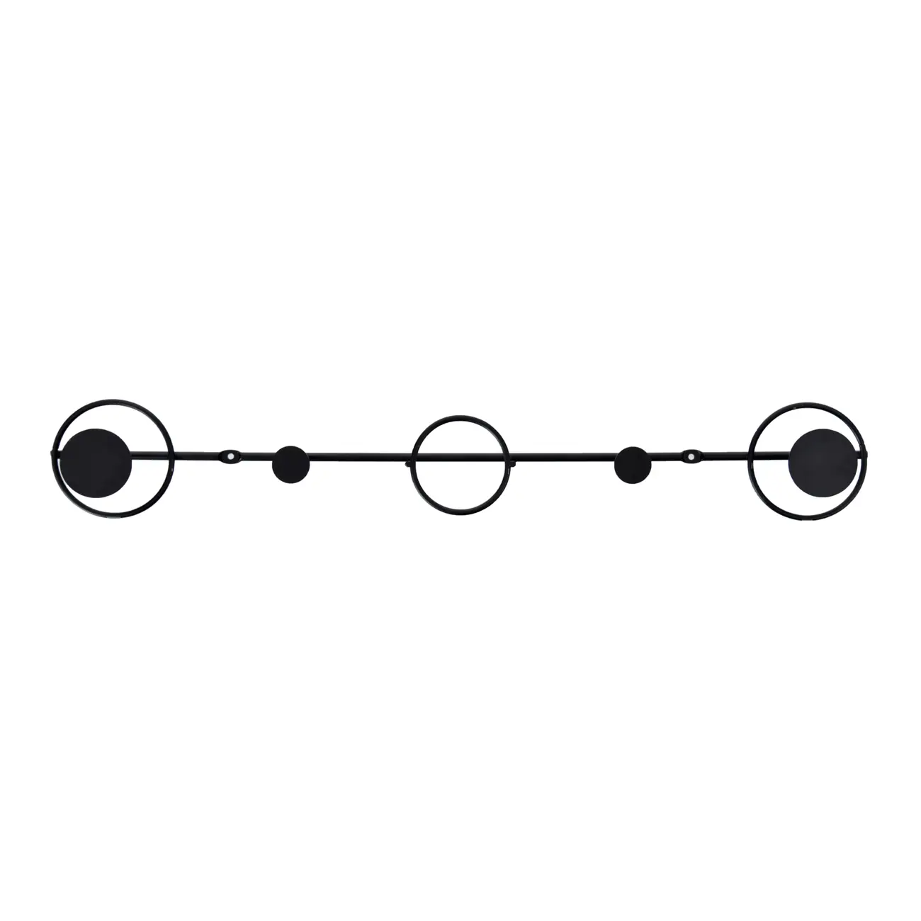 CABIDEIRO DE PAREDE COM 5 GANCHOS HOOP HOOK - PRETO - Foto 1