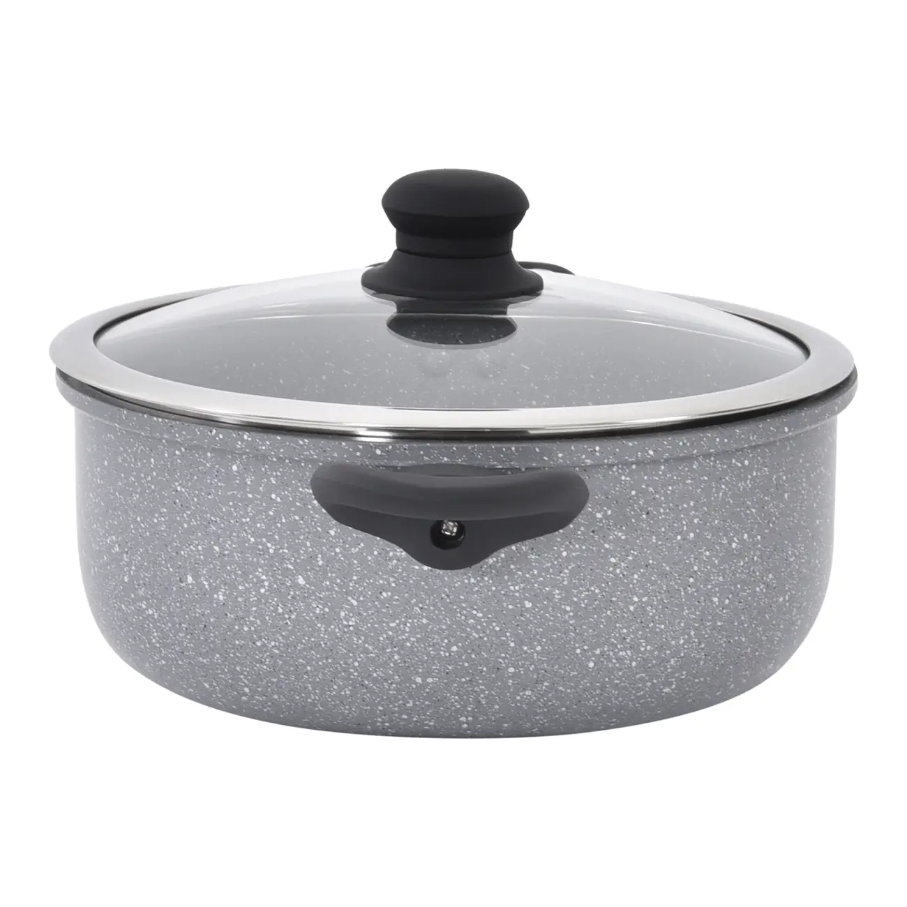 CAÇAROLA INDUÇÃO 24 CM GRANITY - KONKRET/PRETO - Foto 2