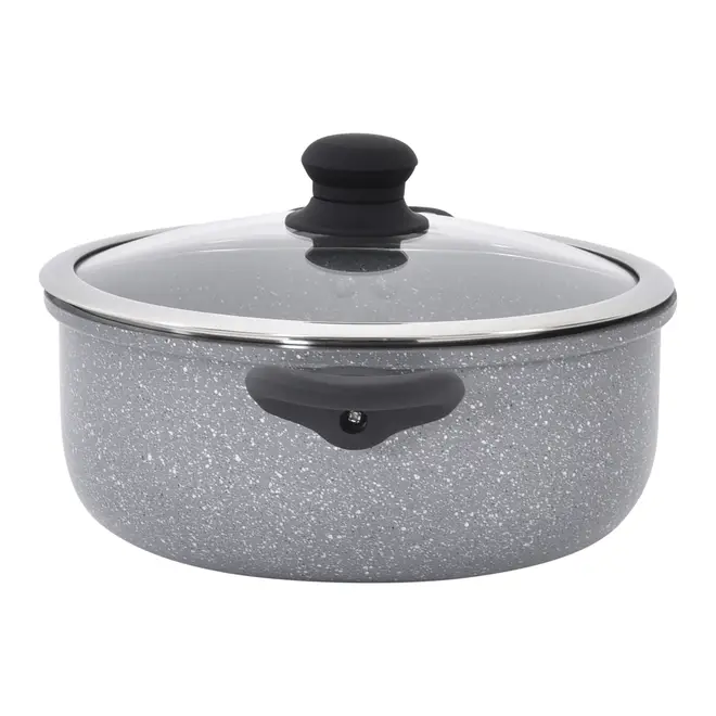 CAÇAROLA INDUÇÃO 24 CM GRANITY - KONKRET/PRETO - Foto 2