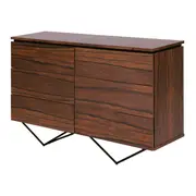 CÔMODA 6 GAVETAS 1,20 M X 42 CM HEPTA - PAU FERRO/PRETO - Foto 2