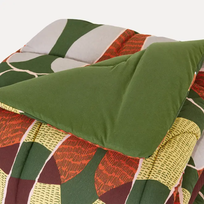 EDREDOM DUPLA-FACE CASAL/QUEEN 2,40 M X 2,50 M PAISAGISTA - MULTICOR/MUSGO - Foto 10