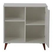 ARMÁRIO PARA ESCRITÓRIO BAIXO 1 PORTA LIN - BRANCO/NOZES - Foto 3
