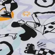 EDREDOM SOLTEIRO 1,60 M X 2,40 M OLLIE - PRETO/CORES CALEIDOCOLOR - Foto 7