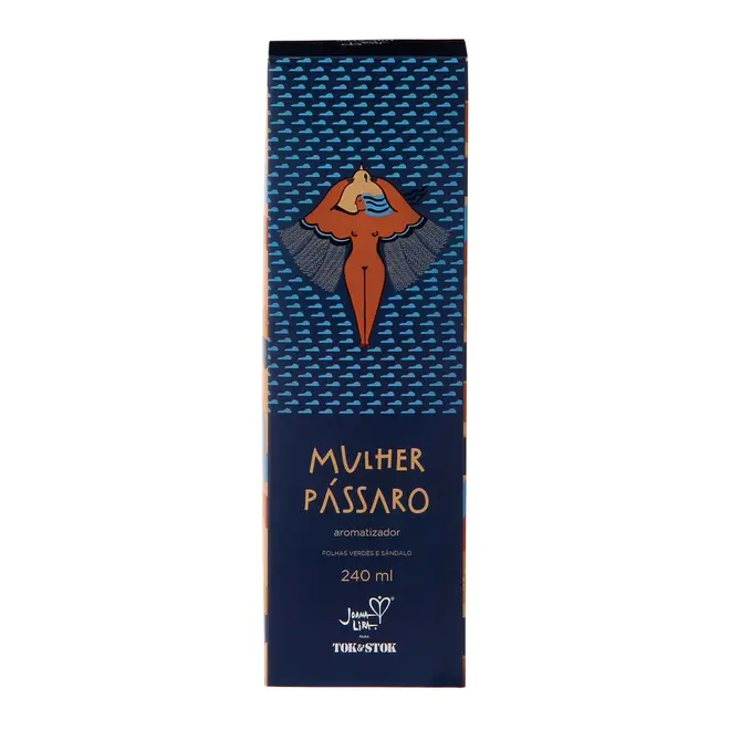 AROMATIZADOR BERGAMOTA, FOLHAS VERDES E SÂNDALO 240 ML MULHER PÁSSARO - AZUL/MULTICOR - Foto 4