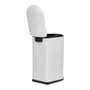 LIXEIRA COM PEDAL 40 L GIBBOUS - BRANCO BRILHANTE/INOX - Foto 8