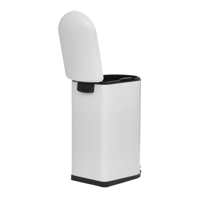 LIXEIRA COM PEDAL 40 L GIBBOUS - BRANCO BRILHANTE/INOX - Foto 8